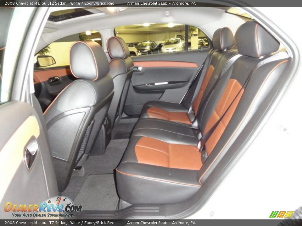 2008 Chevrolet Malibu LTZ Sedan White / Ebony/Brick Red Photo #23