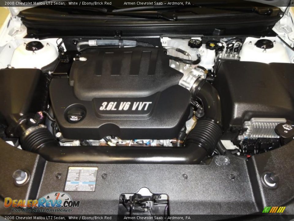 2008 Chevrolet Malibu LTZ Sedan White / Ebony/Brick Red Photo #27