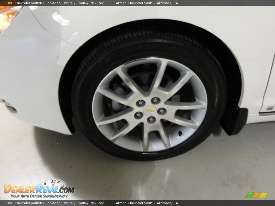 2008 Chevrolet Malibu LTZ Sedan White / Ebony/Brick Red Photo #29