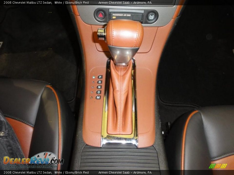 2008 Chevrolet Malibu LTZ Sedan White / Ebony/Brick Red Photo #32