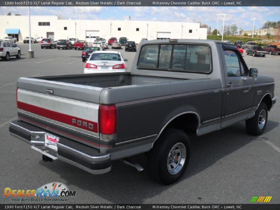 Medium Silver Metallic 1990 Ford F150 XLT Lariat Regular Cab Photo #4