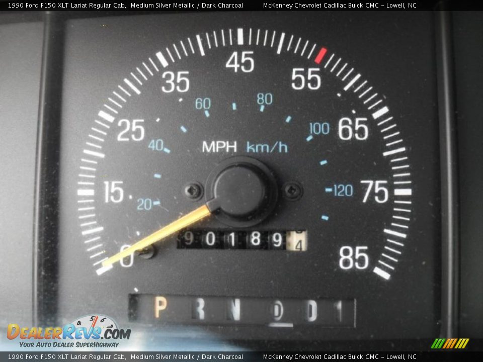 1990 Ford F150 XLT Lariat Regular Cab Medium Silver Metallic / Dark Charcoal Photo #14