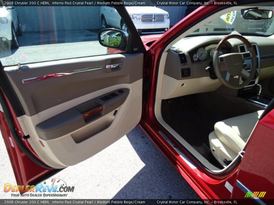 2008 Chrysler 300 C HEMI Inferno Red Crystal Pearl / Medium Pebble Beige/Cream Photo #4