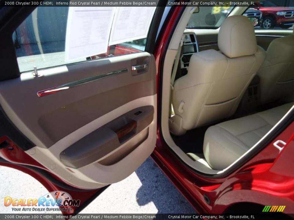 2008 Chrysler 300 C HEMI Inferno Red Crystal Pearl / Medium Pebble Beige/Cream Photo #7