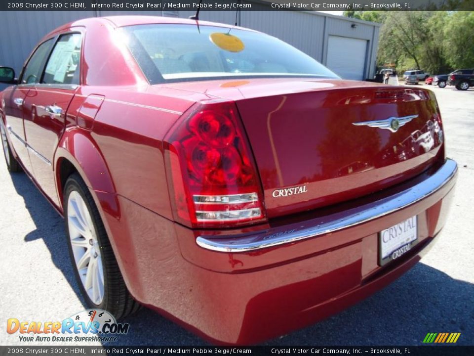 2008 Chrysler 300 C HEMI Inferno Red Crystal Pearl / Medium Pebble Beige/Cream Photo #10