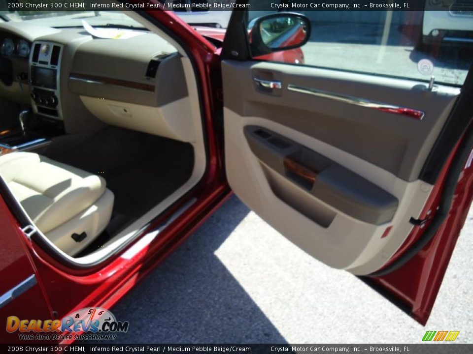 2008 Chrysler 300 C HEMI Inferno Red Crystal Pearl / Medium Pebble Beige/Cream Photo #18