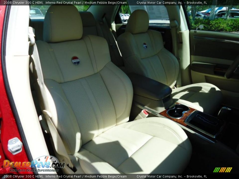 2008 Chrysler 300 C HEMI Inferno Red Crystal Pearl / Medium Pebble Beige/Cream Photo #20