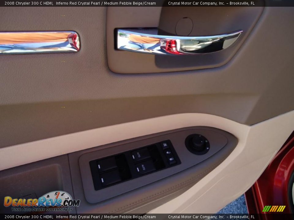 2008 Chrysler 300 C HEMI Inferno Red Crystal Pearl / Medium Pebble Beige/Cream Photo #28