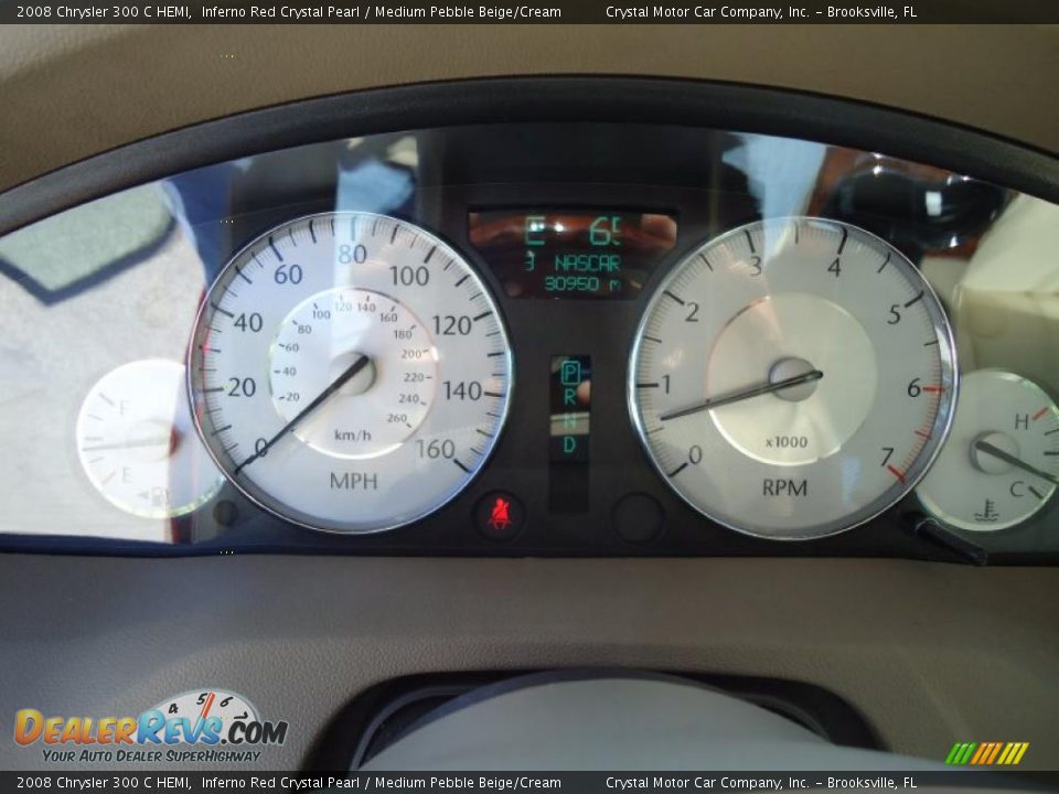 2008 Chrysler 300 C HEMI Inferno Red Crystal Pearl / Medium Pebble Beige/Cream Photo #30