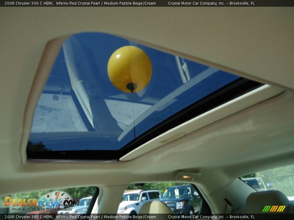 2008 Chrysler 300 C HEMI Inferno Red Crystal Pearl / Medium Pebble Beige/Cream Photo #33