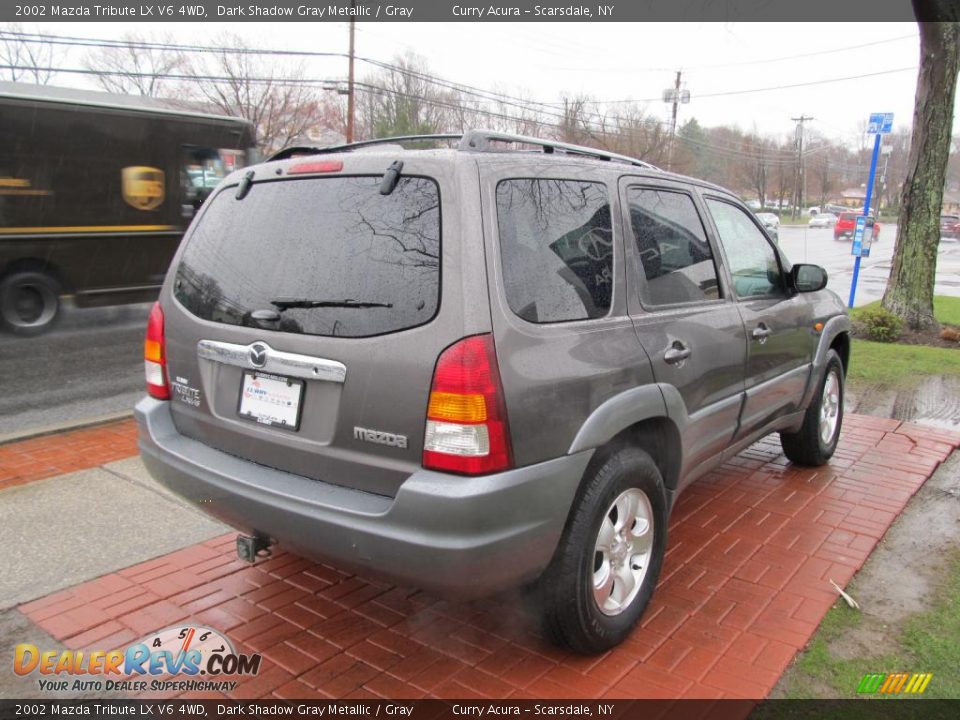 2002 Mazda Tribute LX V6 4WD Dark Shadow Gray Metallic / Gray Photo #5