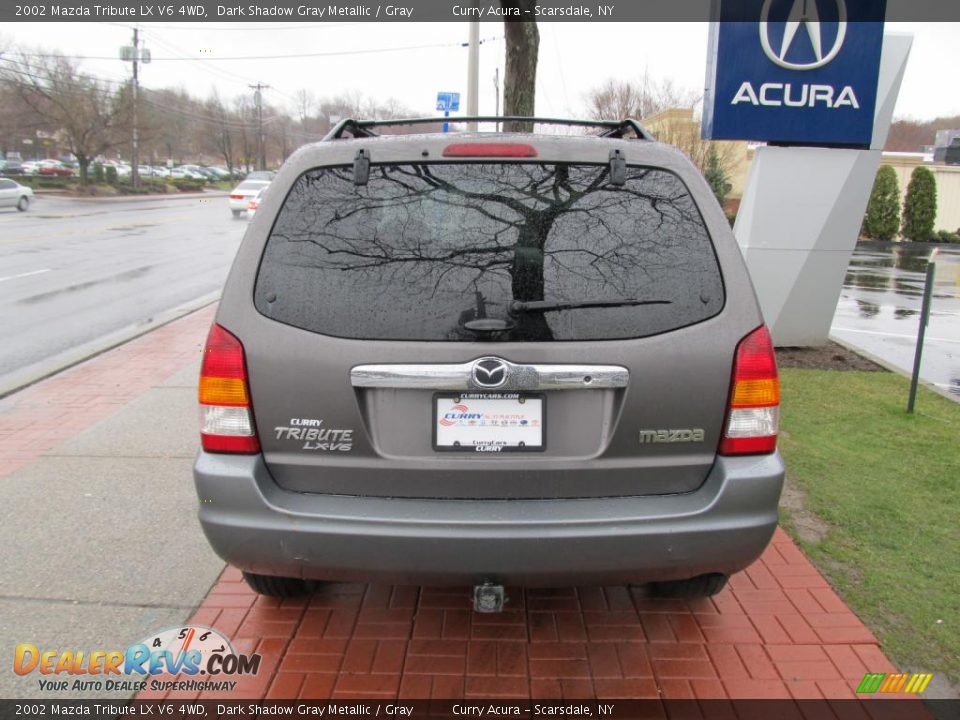 2002 Mazda Tribute LX V6 4WD Dark Shadow Gray Metallic / Gray Photo #6