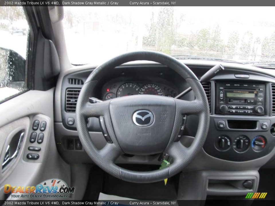 2002 Mazda Tribute LX V6 4WD Dark Shadow Gray Metallic / Gray Photo #16