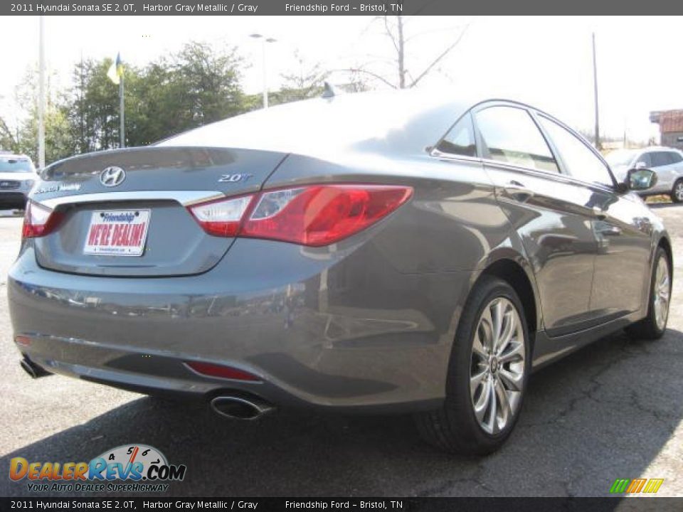 2011 Hyundai Sonata SE 2.0T Harbor Gray Metallic / Gray Photo #6