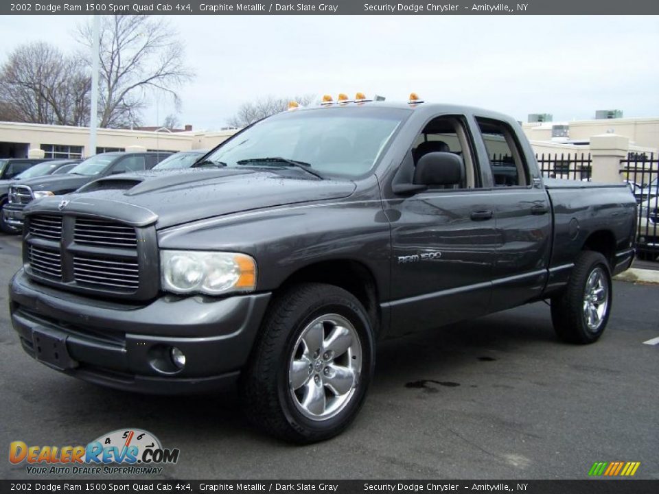 2002 Dodge Ram 1500 Sport Quad Cab 4x4 Graphite Metallic / Dark Slate Gray Photo #1