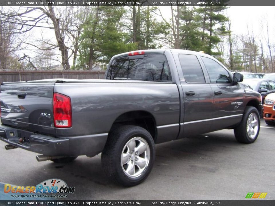 2002 Dodge Ram 1500 Sport Quad Cab 4x4 Graphite Metallic / Dark Slate Gray Photo #2