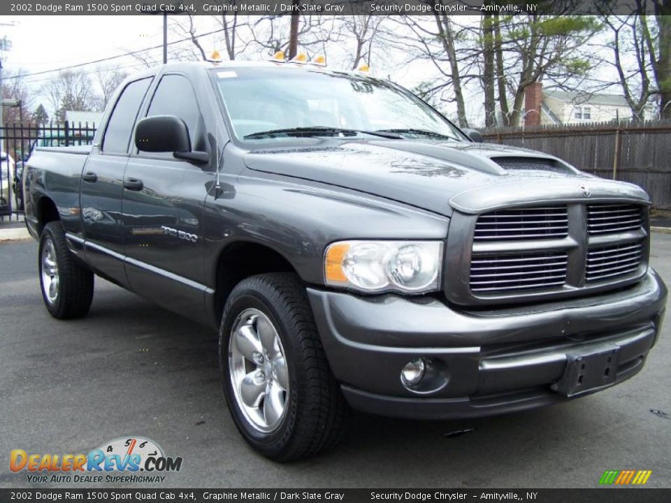 2002 Dodge Ram 1500 Sport Quad Cab 4x4 Graphite Metallic / Dark Slate Gray Photo #3