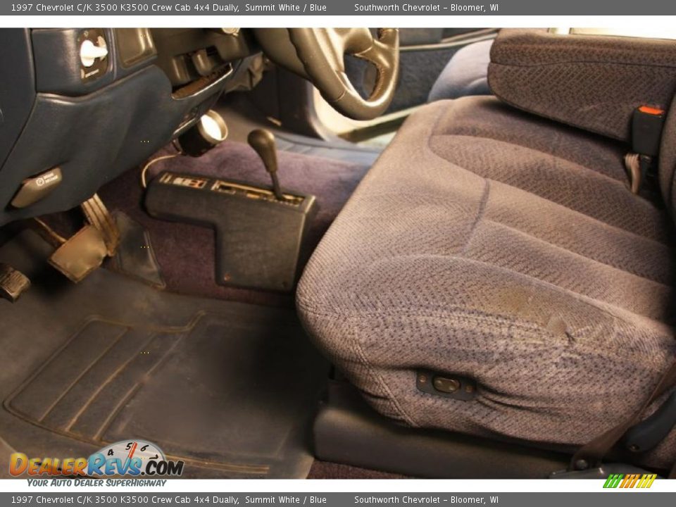 1997 Chevrolet C/K 3500 K3500 Crew Cab 4x4 Dually Summit White / Blue Photo #4