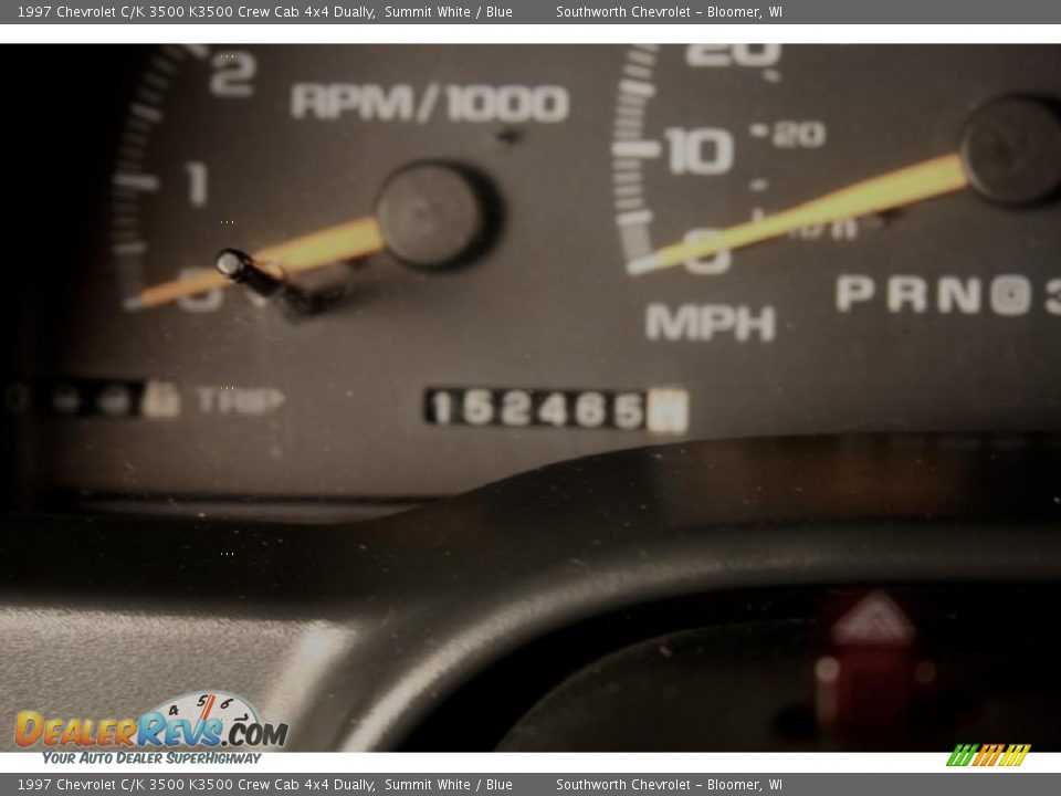 1997 Chevrolet C/K 3500 K3500 Crew Cab 4x4 Dually Summit White / Blue Photo #8
