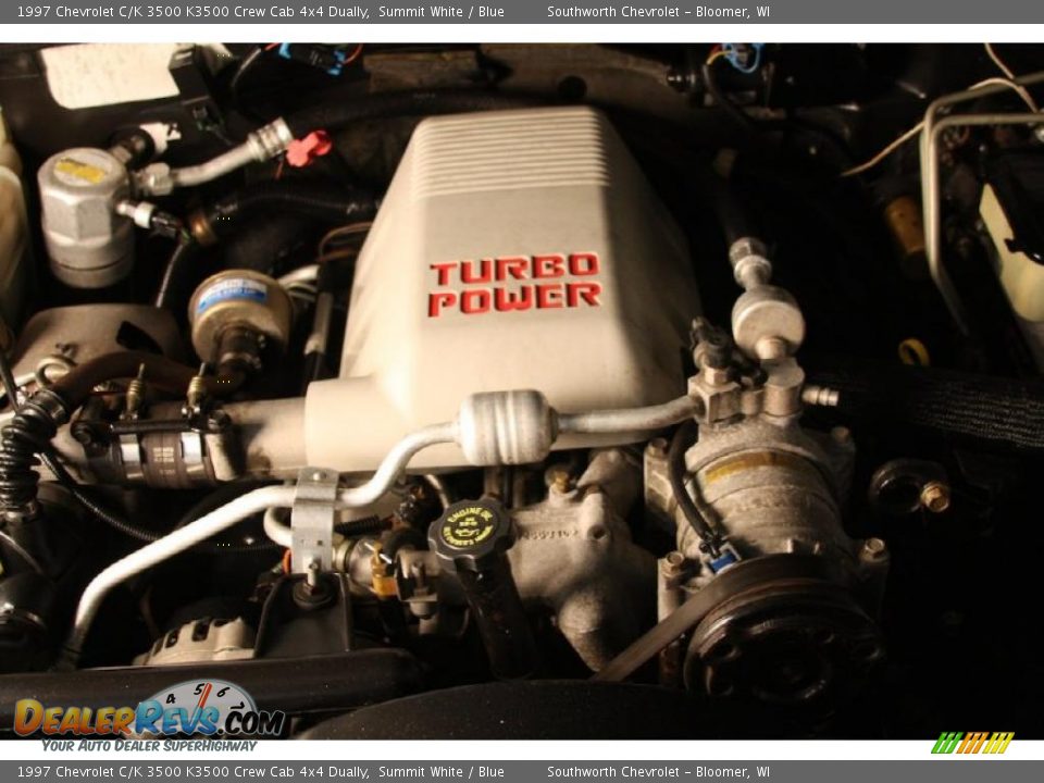 1997 Chevrolet C/K 3500 K3500 Crew Cab 4x4 Dually 6.5 Liter OHV 16-Valve Turbo-Diesel V8 Engine Photo #13