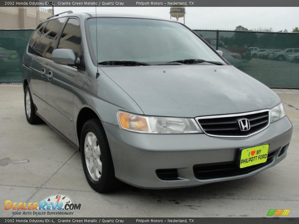 2002 Honda Odyssey EX-L Granite Green Metallic / Quartz Gray Photo #1