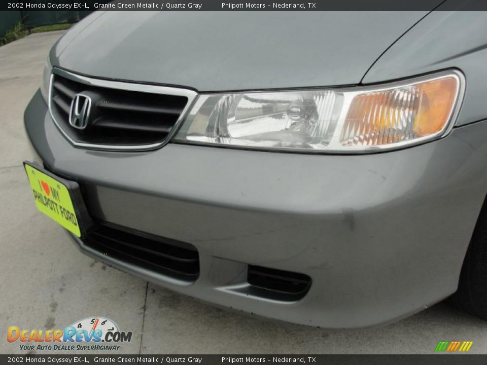 2002 Honda Odyssey EX-L Granite Green Metallic / Quartz Gray Photo #13