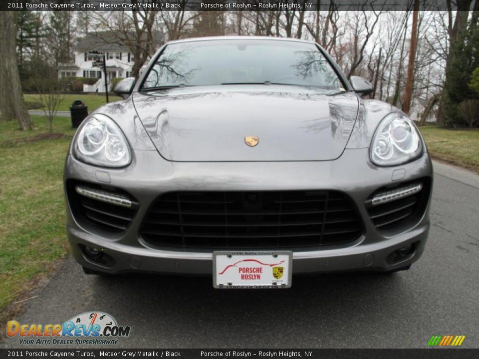 2011 Porsche Cayenne Turbo Meteor Grey Metallic / Black Photo #2