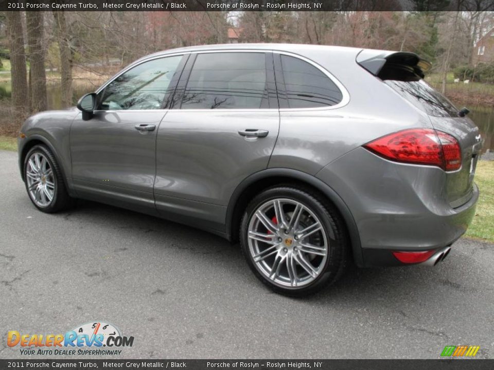 2011 Porsche Cayenne Turbo Meteor Grey Metallic / Black Photo #4