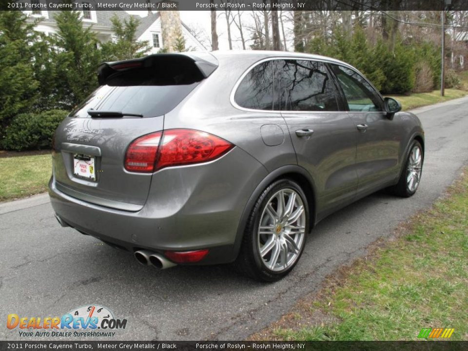 2011 Porsche Cayenne Turbo Meteor Grey Metallic / Black Photo #6