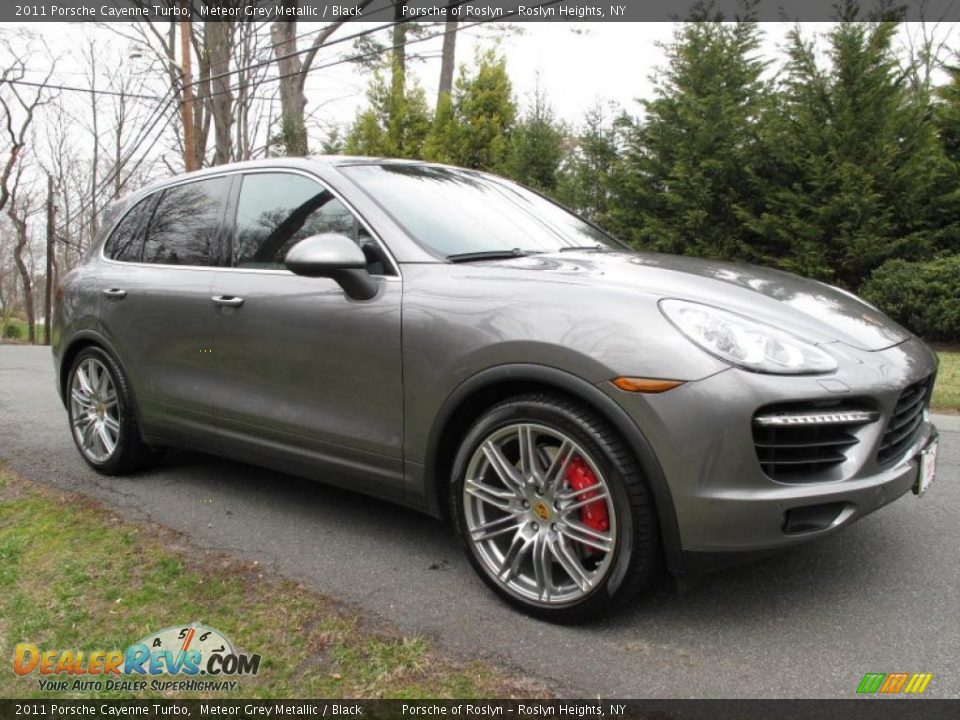 2011 Porsche Cayenne Turbo Meteor Grey Metallic / Black Photo #8