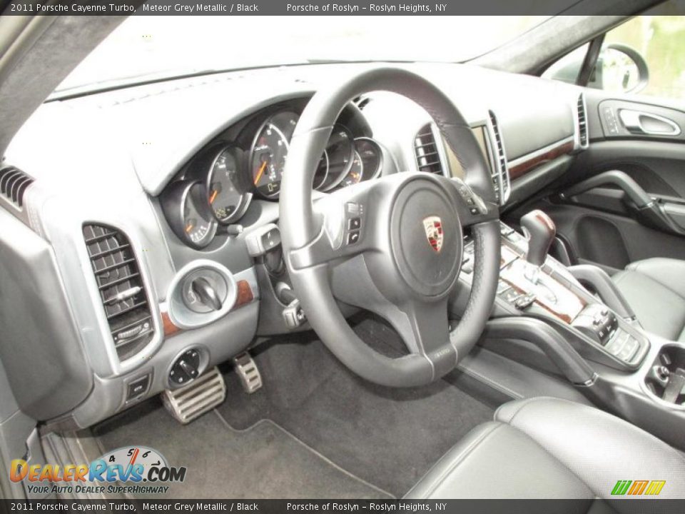 2011 Porsche Cayenne Turbo Meteor Grey Metallic / Black Photo #19