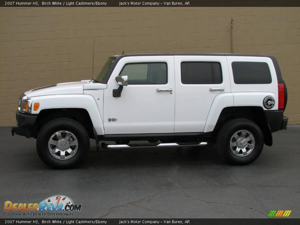 2007 Hummer H3 Birch White / Light Cashmere/Ebony Photo #1