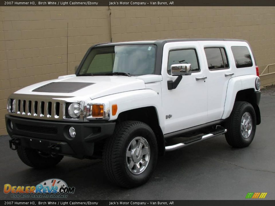 2007 Hummer H3 Birch White / Light Cashmere/Ebony Photo #2