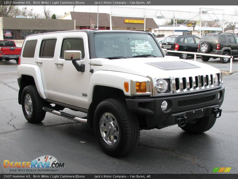 2007 Hummer H3 Birch White / Light Cashmere/Ebony Photo #4