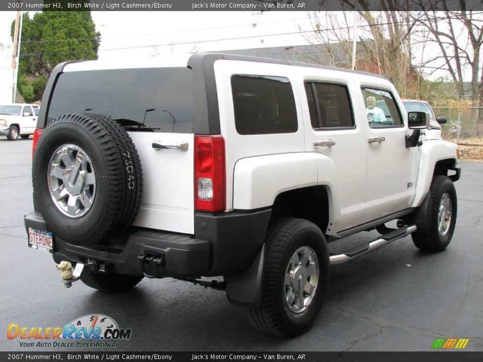 2007 Hummer H3 Birch White / Light Cashmere/Ebony Photo #5
