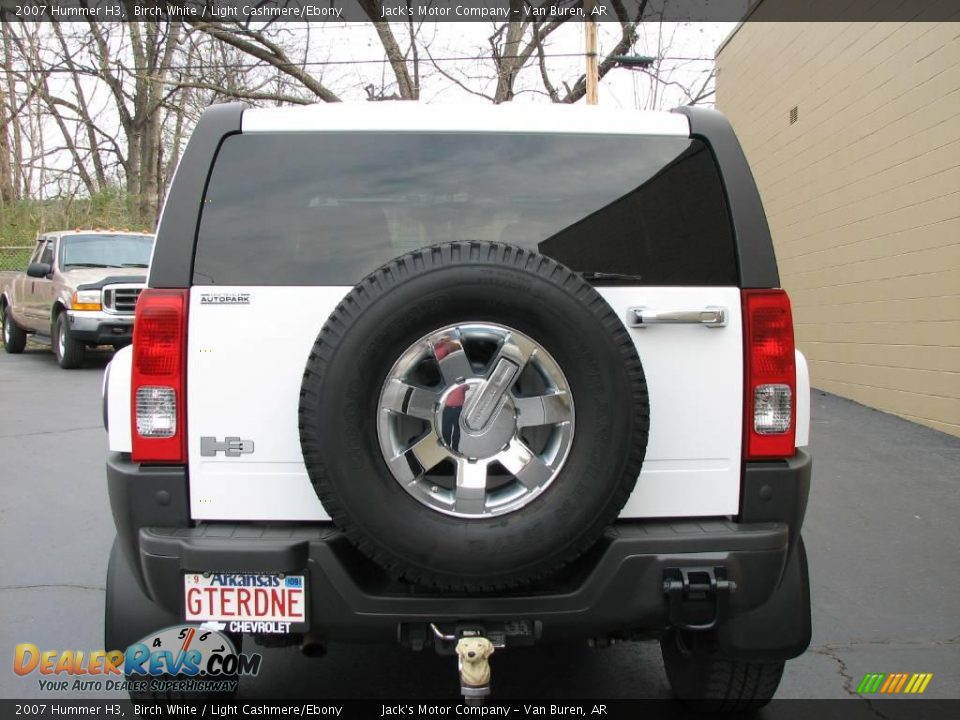 2007 Hummer H3 Birch White / Light Cashmere/Ebony Photo #6