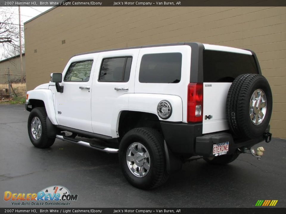 2007 Hummer H3 Birch White / Light Cashmere/Ebony Photo #7