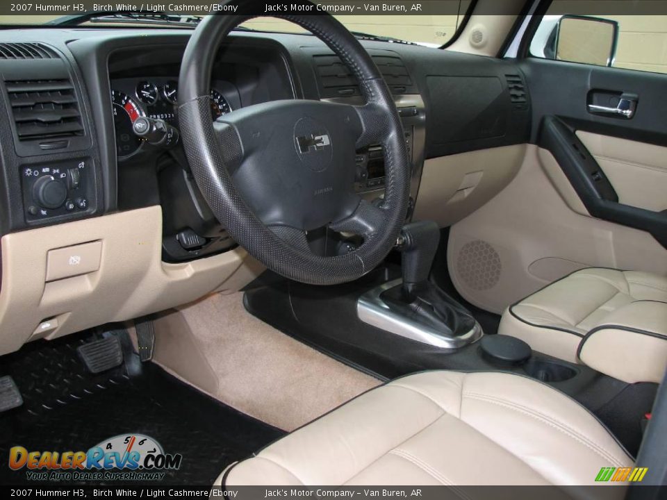 2007 Hummer H3 Birch White / Light Cashmere/Ebony Photo #15