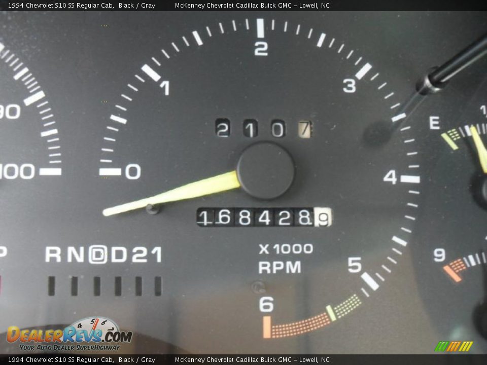 1994 Chevrolet S10 SS Regular Cab Black / Gray Photo #14