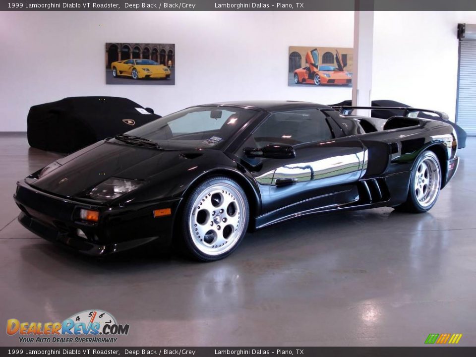 1999 Lamborghini Diablo VT Roadster Deep Black / Black/Grey Photo #1