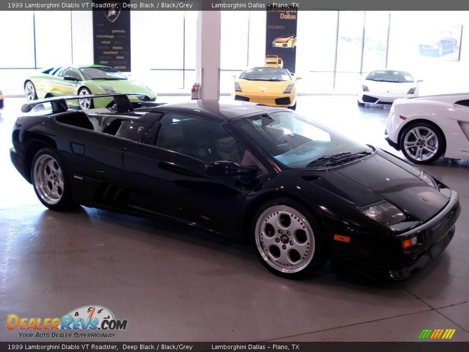 1999 Lamborghini Diablo VT Roadster Deep Black / Black/Grey Photo #2