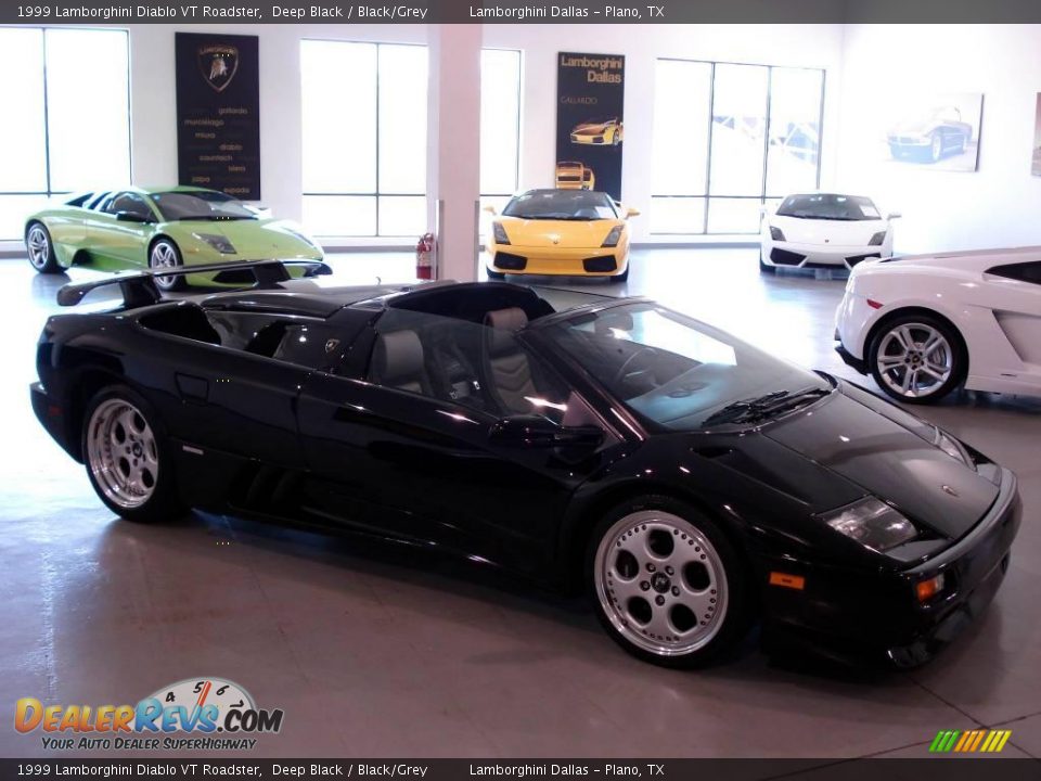 1999 Lamborghini Diablo VT Roadster Deep Black / Black/Grey Photo #4