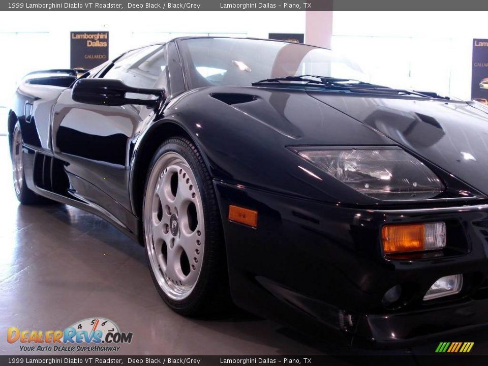 1999 Lamborghini Diablo VT Roadster Deep Black / Black/Grey Photo #6