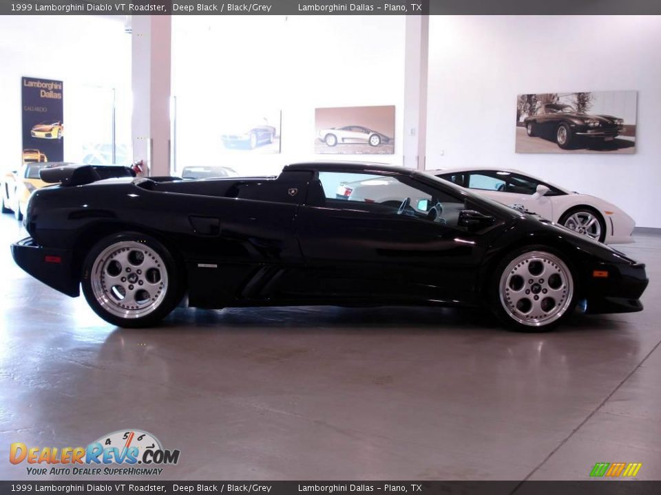 1999 Lamborghini Diablo VT Roadster Deep Black / Black/Grey Photo #9