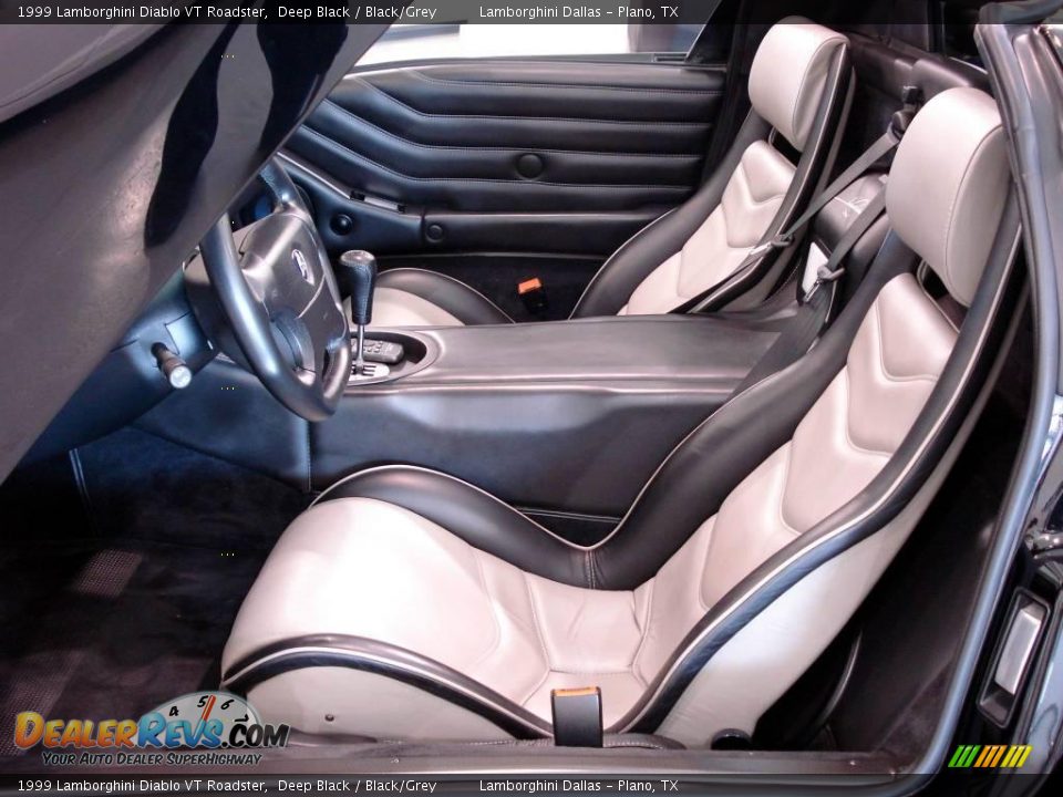 1999 Lamborghini Diablo VT Roadster Deep Black / Black/Grey Photo #15