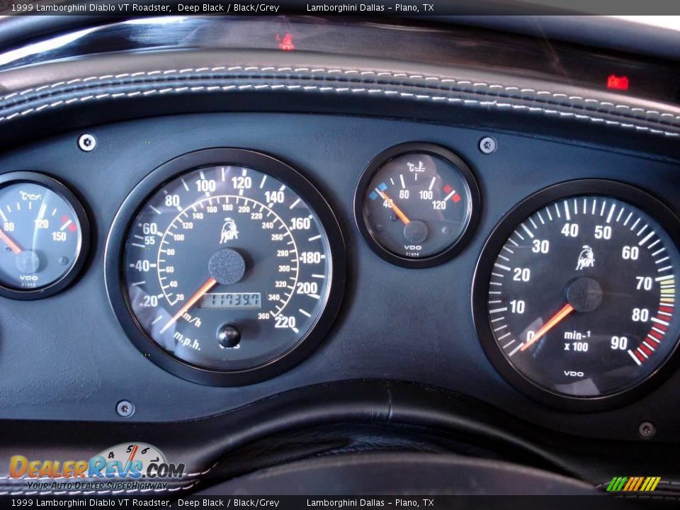 1999 Lamborghini Diablo VT Roadster Deep Black / Black/Grey Photo #18