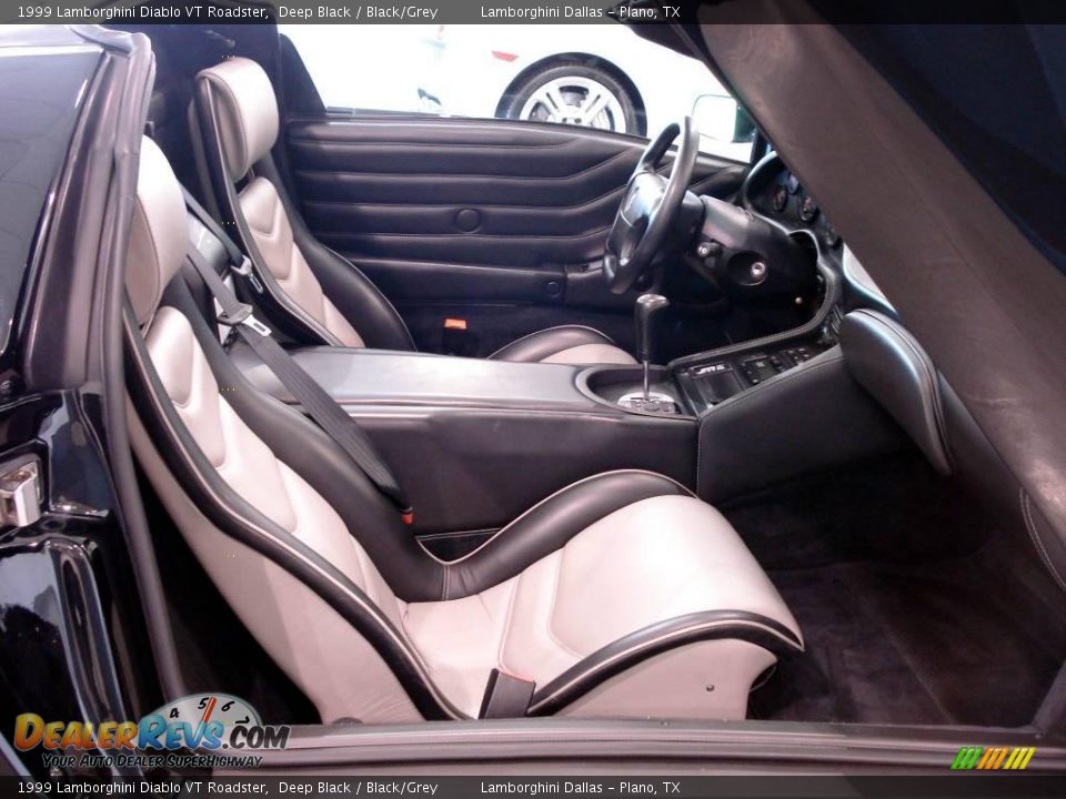 1999 Lamborghini Diablo VT Roadster Deep Black / Black/Grey Photo #23