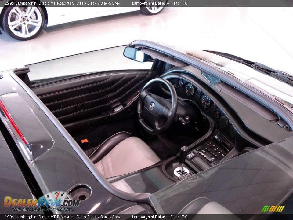 1999 Lamborghini Diablo VT Roadster Deep Black / Black/Grey Photo #25