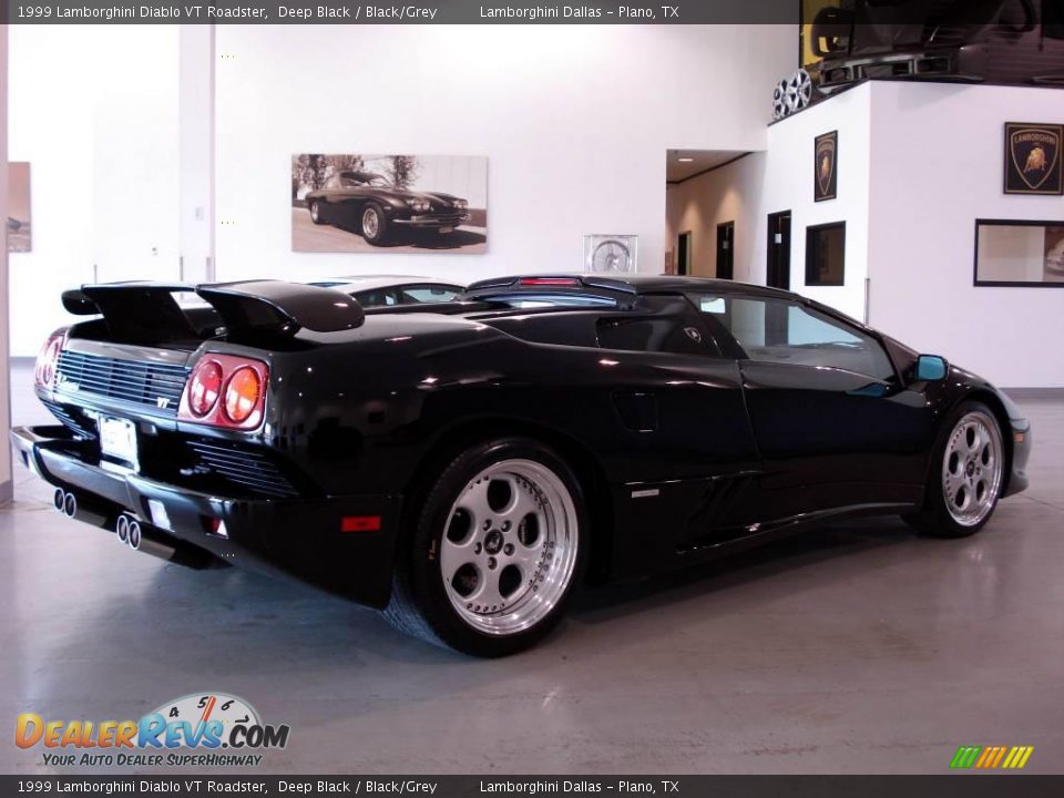 1999 Lamborghini Diablo VT Roadster Deep Black / Black/Grey Photo #26