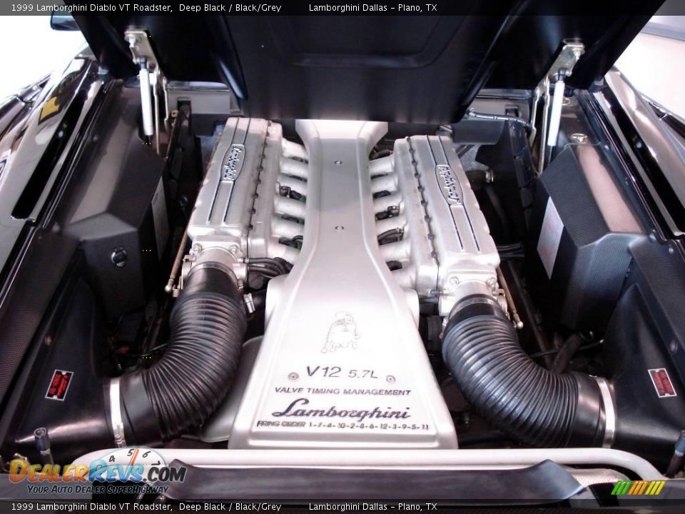 1999 Lamborghini Diablo VT Roadster Deep Black / Black/Grey Photo #29